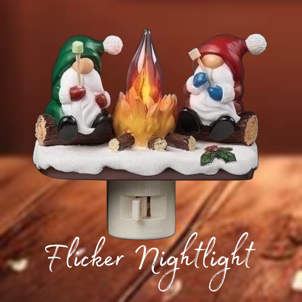 Gnomes By Campfire Nightlight